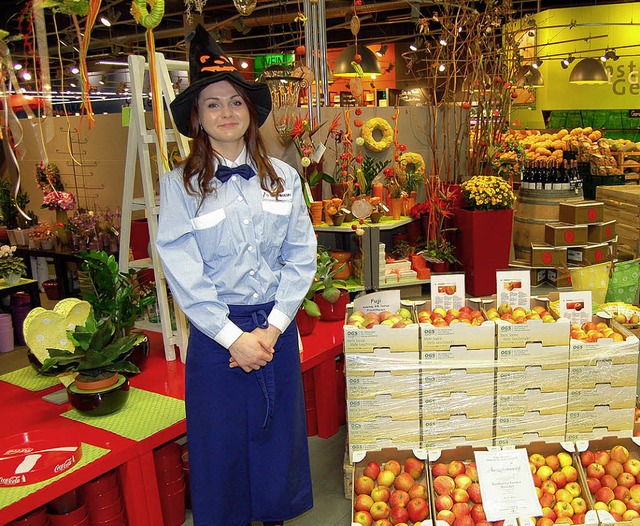 Auch Obst wurde bei der Halloween-Nacht prsentiert.   | Foto: Heinz Vollmar