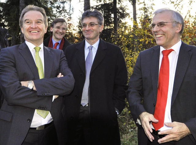 Umweltminister Franz Untersteller, Per...fhrer Andreas Markowsky (von links).   | Foto: Michael Bamberger
