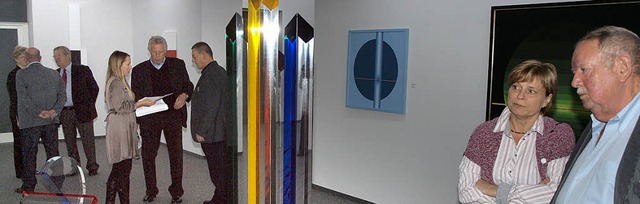 Neue Exponate  sind in der  Kunsthalle...rdergrund  Acryl von Friedrich Geiler.  | Foto: Michael haberer