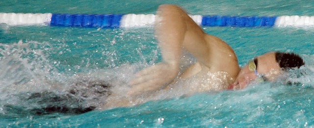 Schnellster Schwimmer  ber 100 und 20...: Marvin Pannach von Rot-Wei Lrrach   | Foto: Heinz Vollmar