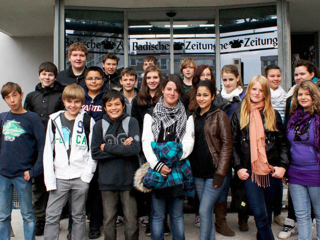 Die Klasse 8b der Fritz-Boehle-Werkrealschule aus Emmendingen.