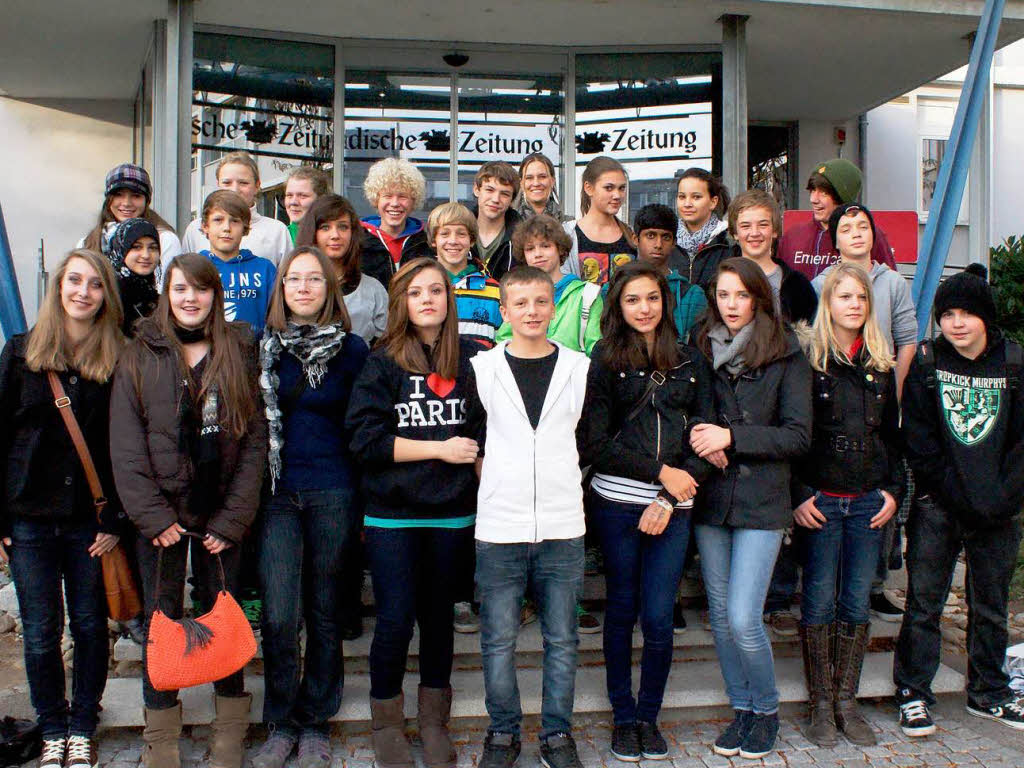 Die Klasse 8b der Staudinger Gesamtschule aus Freiburg.