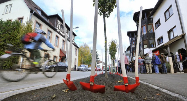 Abgeschlossen wurde gestern der Umbau der Haslacher Markgrafenstrae.   | Foto: Michael Bamberger