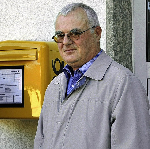 Mit Briefmarken erzhlt Norbert Amrein Postgeschichte.   | Foto: Claudia Gempp