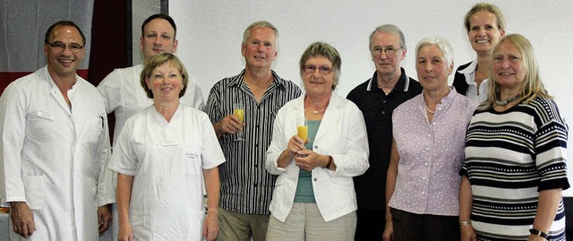 Gruppenbild beim Abschied von der Mllheimer Helios-Klinik   | Foto: Privat