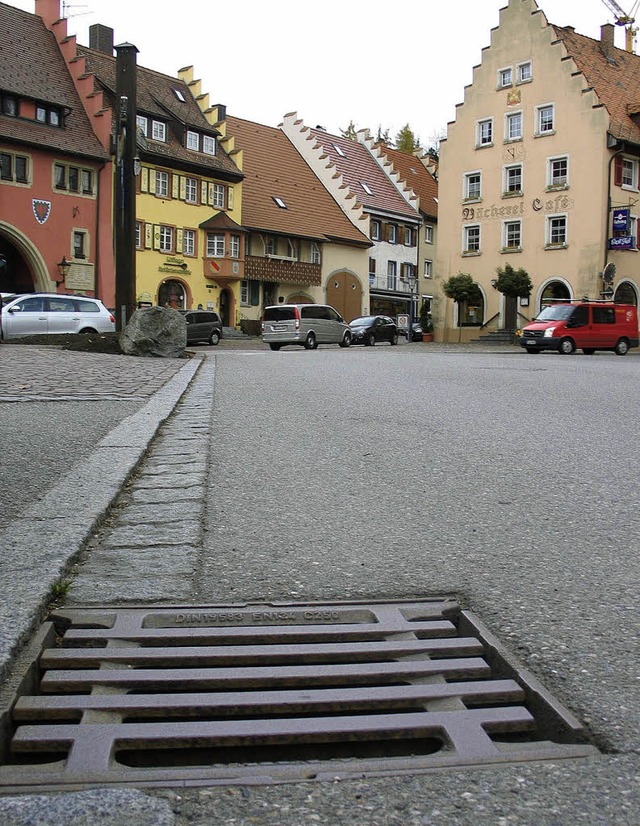 Auch Regenwasser, das  in die Kanalisa... fr die Abwassergebhr veranschlagt.   | Foto: Martin Wunderle