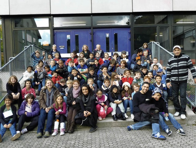Erstmals Besuch aus Mulhouse hatten di...ng-Schule nach brieflichen Kontakten.   | Foto: Privat