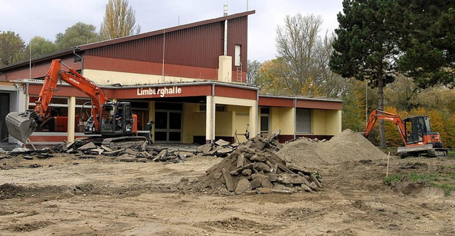 Neugestaltung der Auenanlagen: Baumas...alle und der neuen Schule  im Einsatz.  | Foto: Roland Vitt