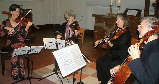 Das Saphir Quartett bei seinem Haydn-Abend in Rheinfelden   | Foto: Roswitha Frey