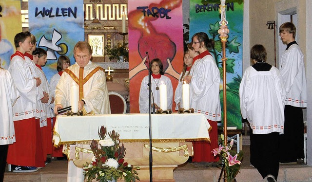 &#8222;Wir wollen Farbe bekennen&#8220; &#8211; Festgottesdienst in St. Carolus   | Foto: renate tebbel