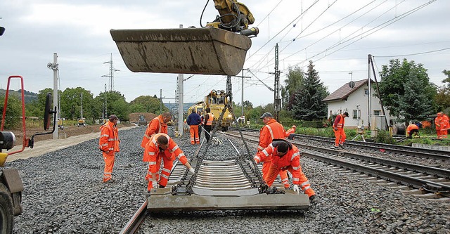 Die Rheintalbahn ist laut Verkehrsmini...wichtigsten Verkehrsprojekte im Land.   | Foto: Hannes Lauber