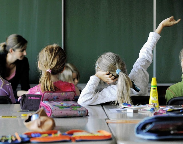 Bald ganztags lernen: Grundschler bek... Fritz-Boehle-Schule die Mglichkeit.   | Foto: dpa