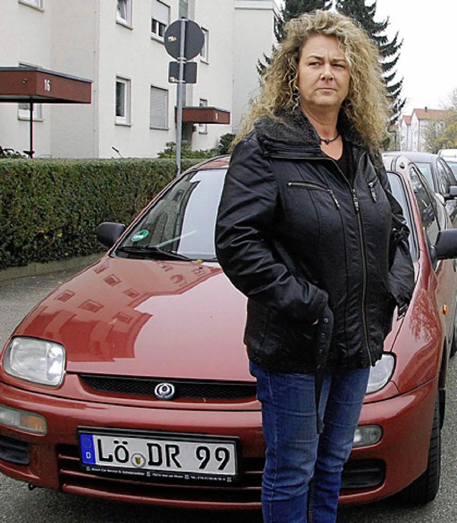 Harte Arbeit: Daniela Reinauer hat einen Parkplatz ergattert.   | Foto: Frey