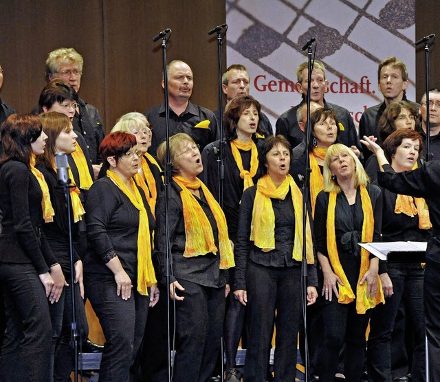 Die Virtuos Voices des MGV Eintracht S... den Donauhallen Donaueschingen teil.   | Foto: Verein