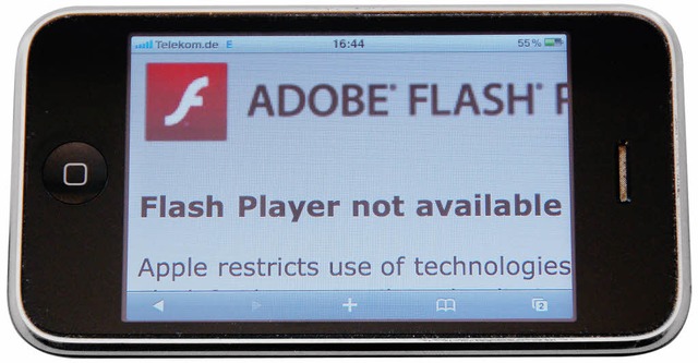 &#8197;Auf Gerte von Apple durfte Flash nie drauf.  | Foto: Hans-Peter Mller&#8197;&#8197;