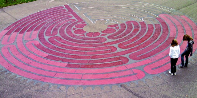 Beispiel fr die Lehre: Labyrinth im S...sch-Franzsischen Gymnasiums Freiburg   | Foto: schindler