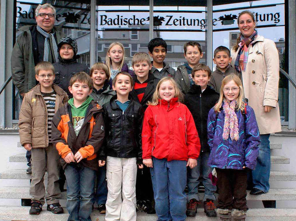 Die Klasse 4a der Sprachheilschule aus Emmendingen mit ihrer Lehrerin Katharina Sauerbier.