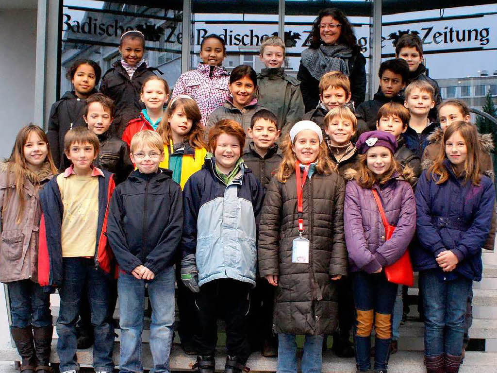 Die Klasse CM1 der Deutsch Franzsischen Grundschule aus Freiburg mit ihrer Lehrerin Karin Breuninger.