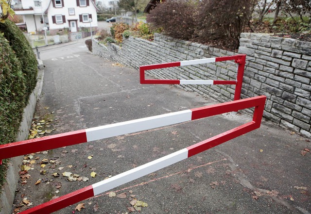 Zwingt Radler auf ihrer Fahrt von der ...r Tempo zu drosseln: die neue Schranke  | Foto: christoph breithaupt