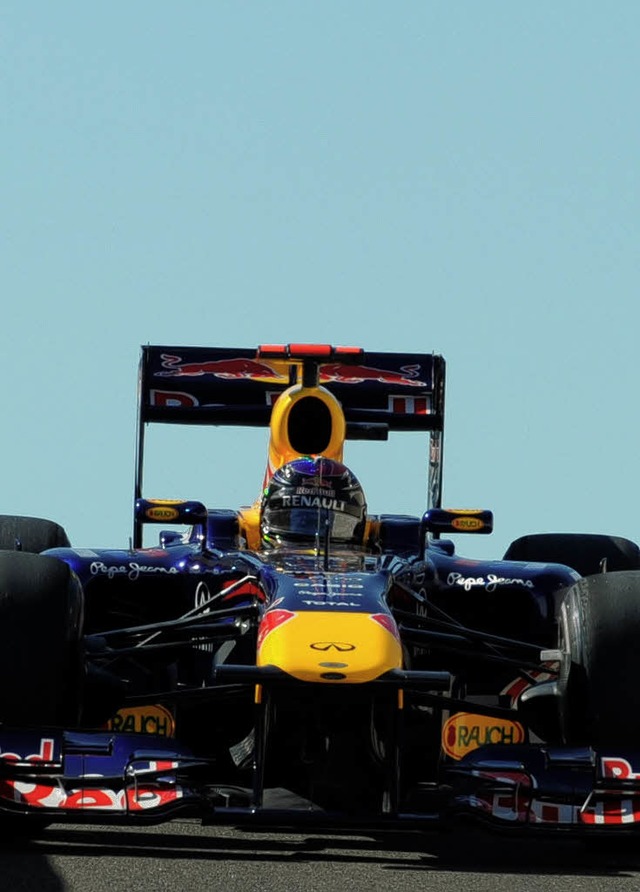 Da herrschte noch eitel Sonnenschein: ...tian Vettel &#8211; vor seinem Crash    | Foto: afp