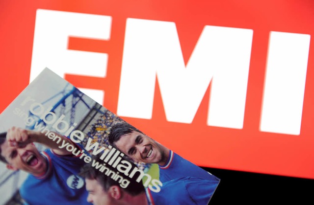 Robbie Williams war lange bei EMI unte...er der Grnde des Niedergangs von EMI.  | Foto: dpa