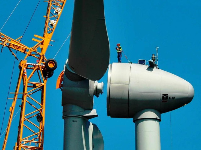 Grere Windrder, mehr Energie: Fr d...lne zum Ausbau der Windkraftnutzung.   | Foto: dpa