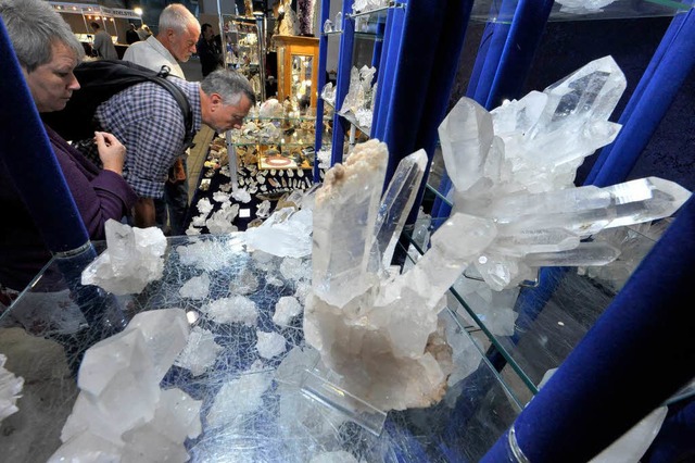 Ein Bergkristall konnte bei den Minera...lientagen in Freiburg bestaunt werden.  | Foto: Michael Bamberger