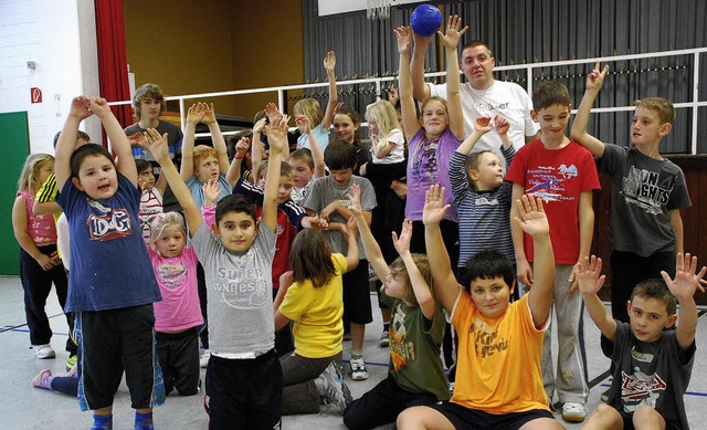 Ganz begeistert waren die Kinder, die ...der Langenauer Halle beteiligt haben.   | Foto: Edgar Steinfelder