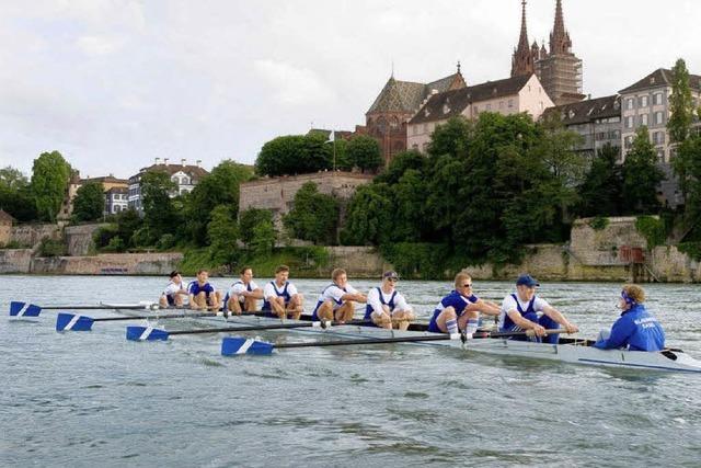 Sieben Lnder liefern sich ein Rennen auf dem Rhein