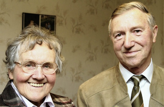 Karl und Dora Engler gaben sich vor 50 Jahren das Jawort.  | Foto: Bergmann