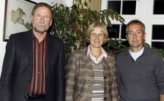 Klaus Braun (links) rckte fr Torsten...rtsvorsteherin Christa Dietz gewhlt.   | Foto: heidi fssel