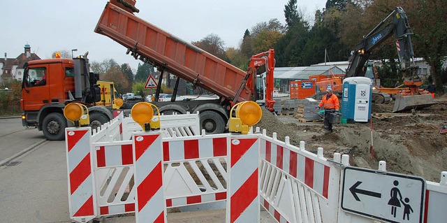 Kurz vor dem Abschluss steht die Erschlieung des Baugebiets Gartenstrae.   | Foto: Gerhard Walser