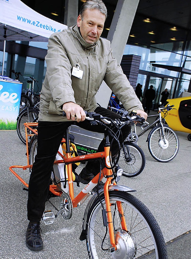 Helmut Fischer aus Friesenheim auf einem Pedelec<ppp></ppp>  | Foto: Fotos: Siefke