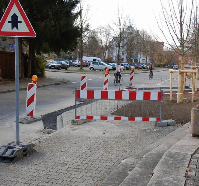 Die Baustelle am Wiesenweg wird abger...n worden ist, hie es im Gemeinderat.   | Foto: Attila Saadaoui