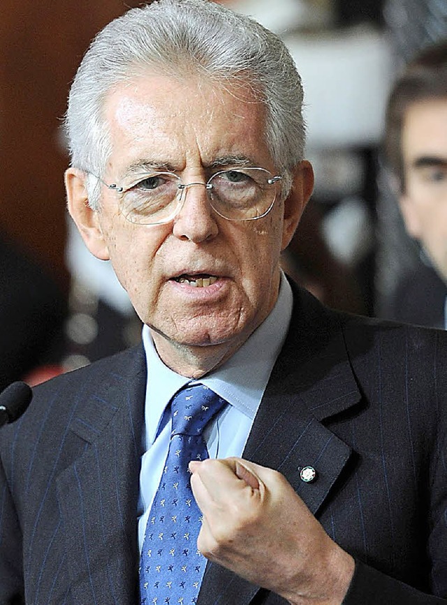 Mario Monti prsentiert Italiens neue   Regierung.   | Foto: dpa