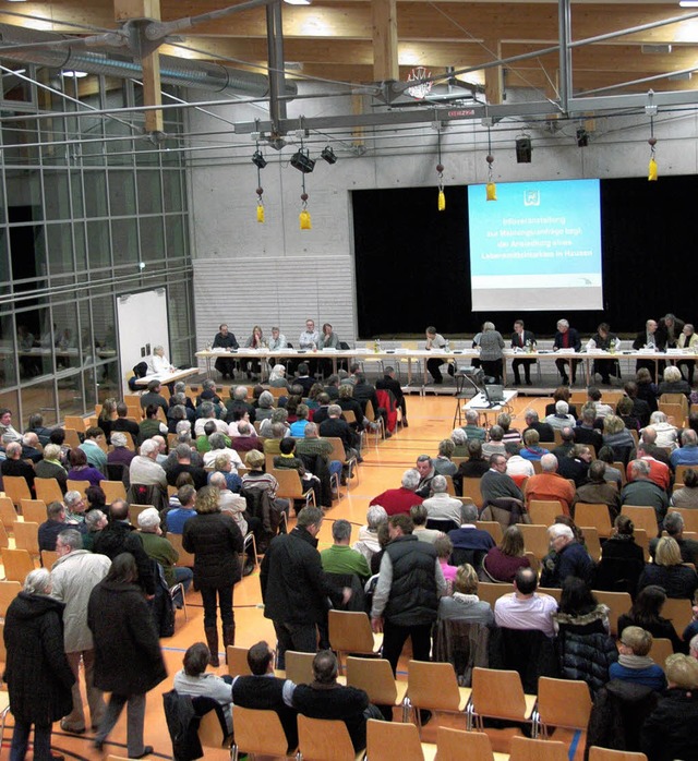 Viele Hausener wollten sich im Vorfeld...kt-Ansiedlung noch einmal informieren.  | Foto: Susanne Mller