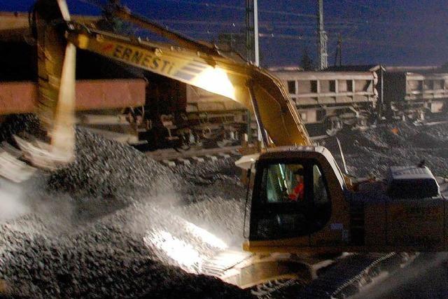 Fotos: Bahn-Arbeiten bei Weil am Rhein