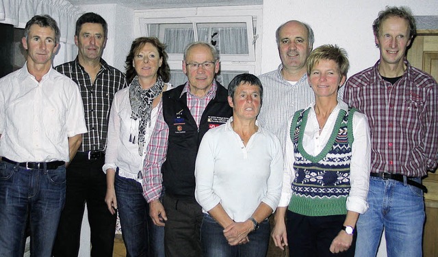 Sechs  Funktionre des Ski-Club Mnste...ann, Ute Wiesler und Markus Pfefferle   | Foto: Konrad Ruh