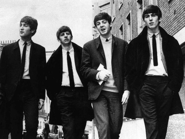 Die vier &quot;Pilzkpfe&quot; der bri...r, Paul McCartney und George Harrison.  | Foto:  DPA Deutsche Presse-Agentur GmbH