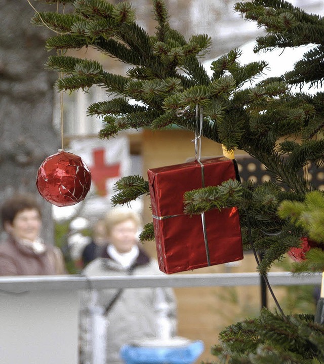 Weihnachtsbume gehren zum  Weihnachtsmarkt.   | Foto: Ingrid Bhm-Jacob