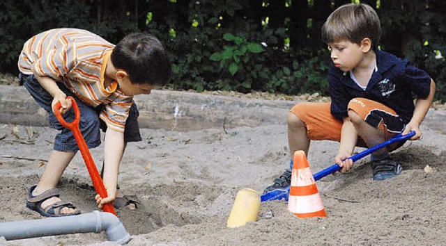 Die Baustelle Kinderkrippe, hier zwei ...erhin, ist aber besser zu finanzieren.  | Foto: Maja Tolsdorf