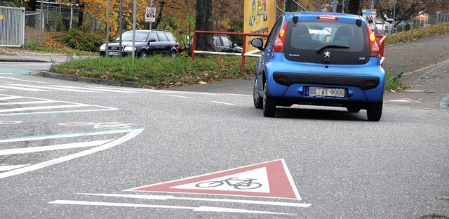 Warnschilder werden durch den Umbau hoffentlich berflssig   | Foto: ges