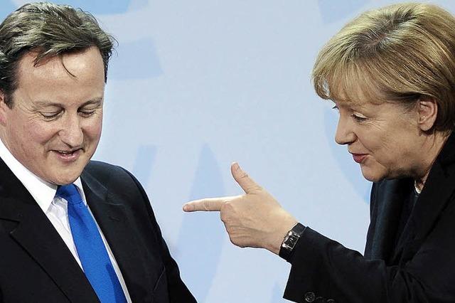 Merkel und Cameron ben sich in Eintracht