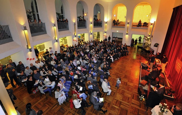 Musik und Geschichten: Festakt Im Winterer-Foyer des Stadttheaters  | Foto: Michael Bamberger