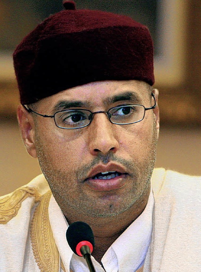 Der Sohn des frheren Diktators  Gaddafi, Saif al-Islam   | Foto: dpa