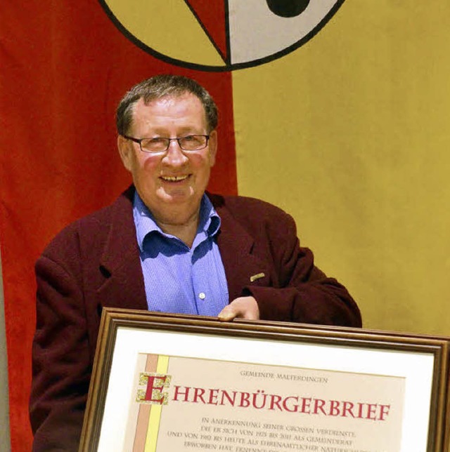 Erster Ehrenbrger nach 1945: Hans Fischer  | Foto: Dieter Erggelet 