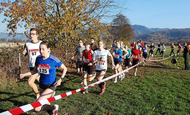 Bei strahlendem Wetter waren die Weihe...s der Freiburger Citylauf-Crossserie.   | Foto: Helena Kiefer