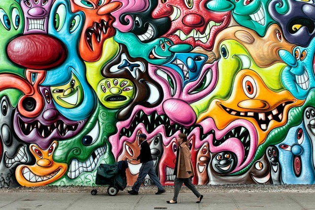 In New York wurden die ersten Graffiti gesprht.  | Foto: AFP