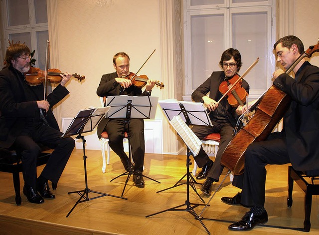 Ein an Intensitt kaum zu berbietende...as Quatuor Danel im Bonndorfer Schloss  | Foto: Karin Stckl-Steinebrunner