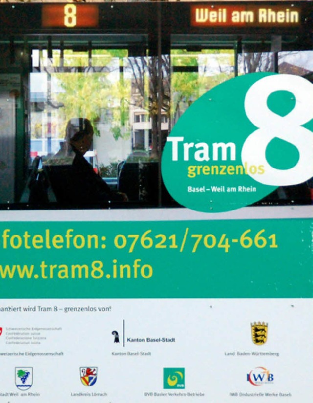 Tram-Info in Friedlingen   | Foto: Lauber